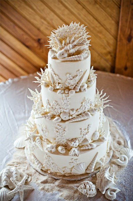 Seashell Wedding Cakes
 Beach Wedding Ideas for Every Girl Pretty Designs