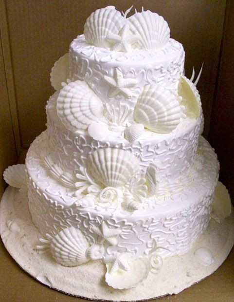 Seashell Wedding Cakes
 Seashell wedding cake from Mason s Bakery in Fort Myers