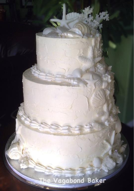 Seashell Wedding Cakes
 Sun Sea and Sugar Beach Themed Wedding Cakes