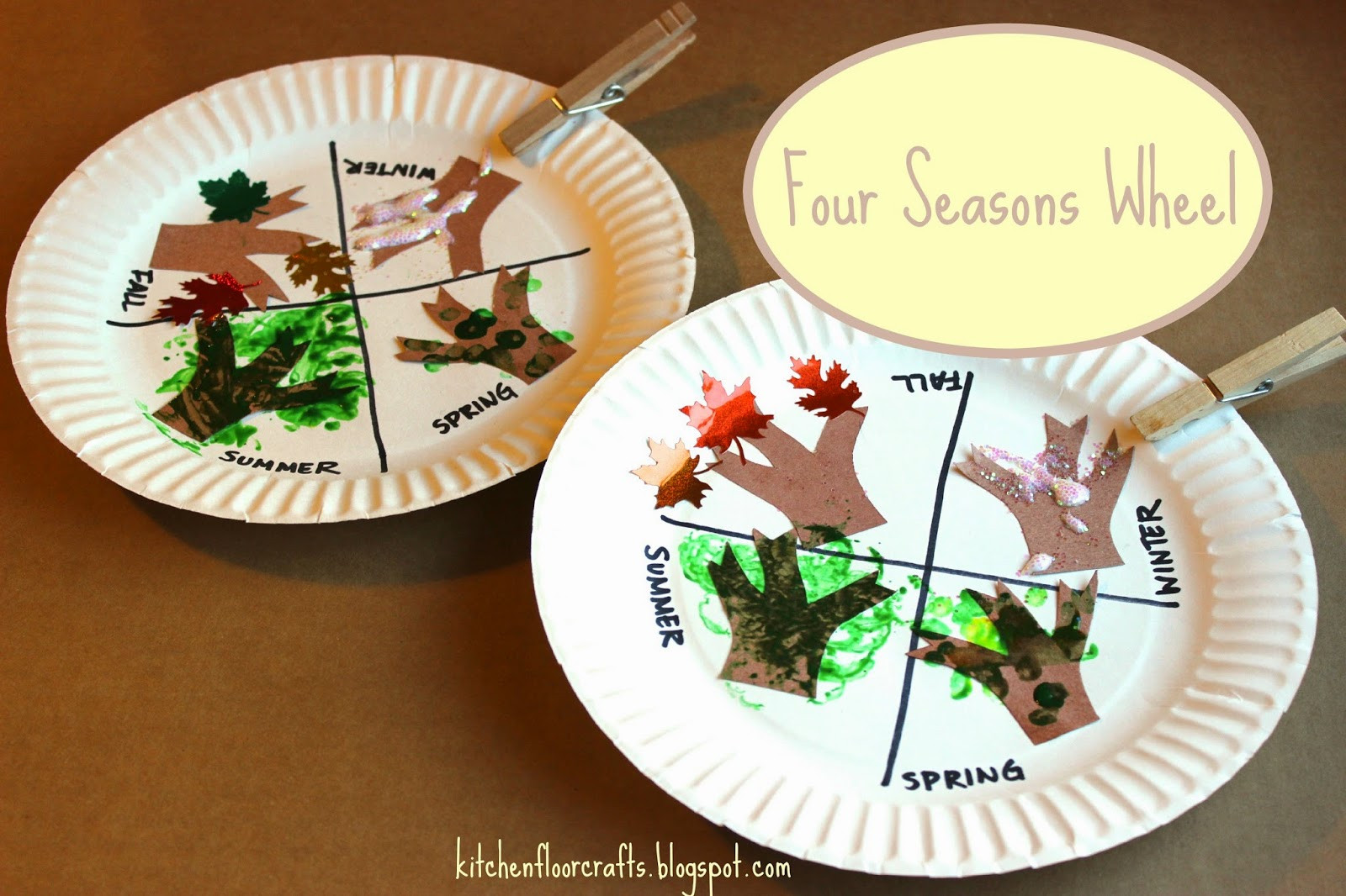 Season Crafts For Preschoolers
 Kitchen Floor Crafts Four Seasons Wheel