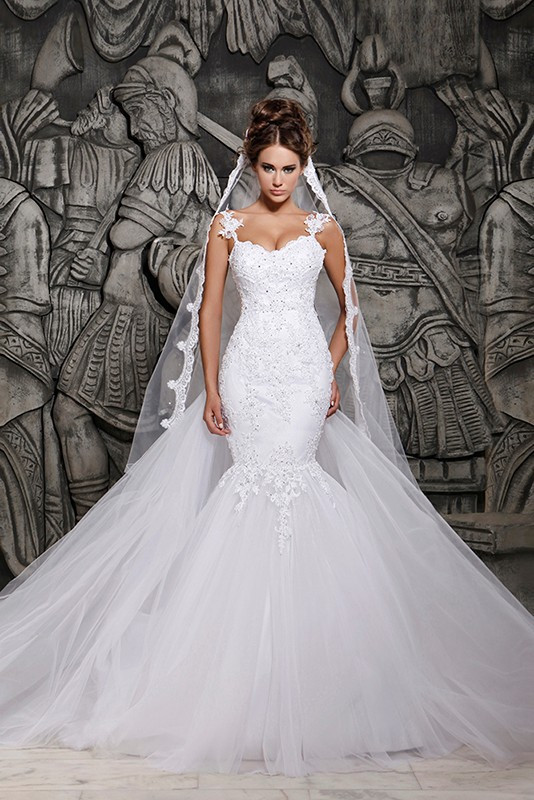 See Through Wedding Dresses
 2015 Fashion y See Through Back Mermaid Wedding Dress