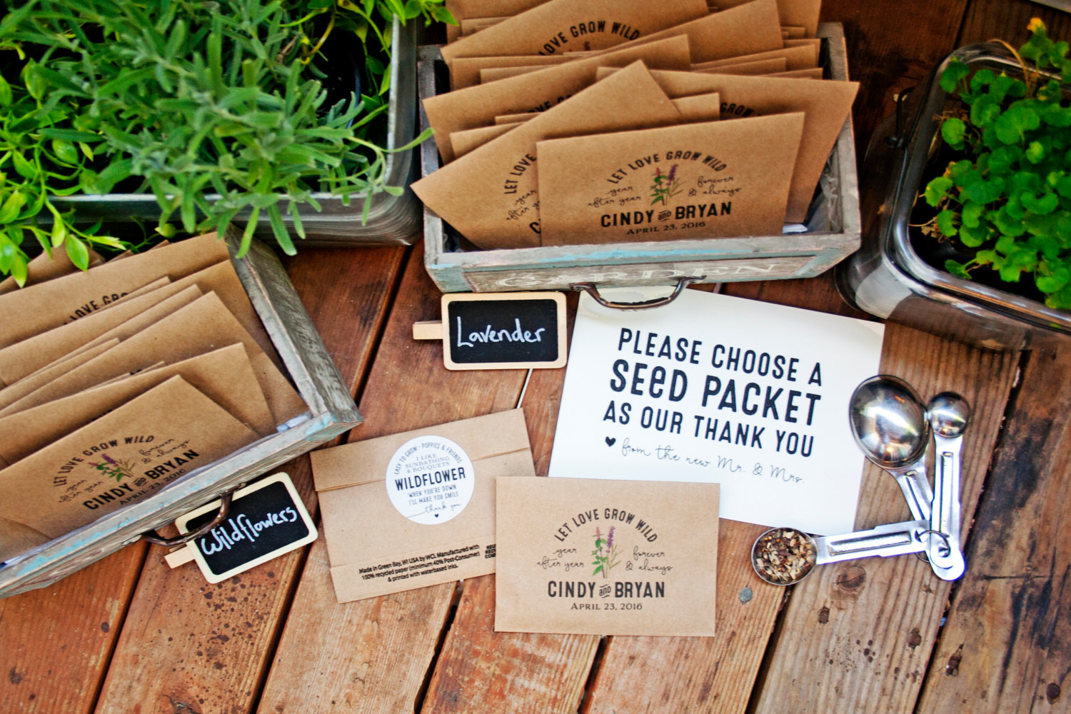 Seed Packet Wedding Favors
 Seed Packet Wedding Favors Personalized Bag and Seeds