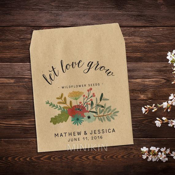 Seed Packet Wedding Favors
 Wedding Seed Packets Seed Packet Favors Flower by MinikinGifts