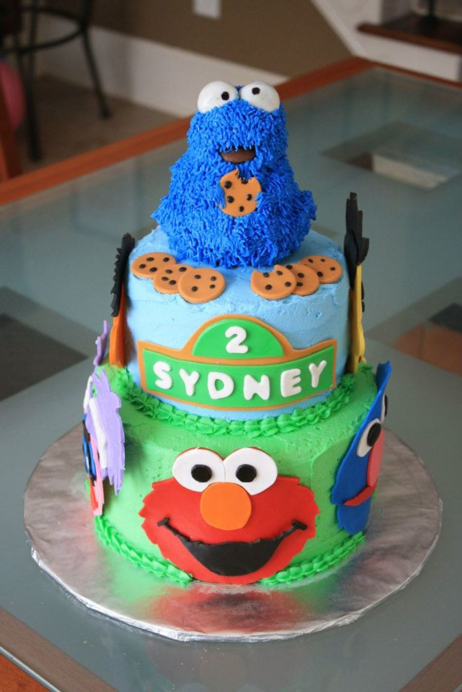 Sesame Street Birthday Cakes
 Sesame Street Birthday Cake All Fondant Details