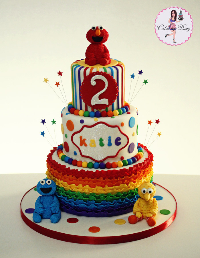 Sesame Street Birthday Cakes
 Cakes by Dusty Katie s Sesame Street Birthday Cake