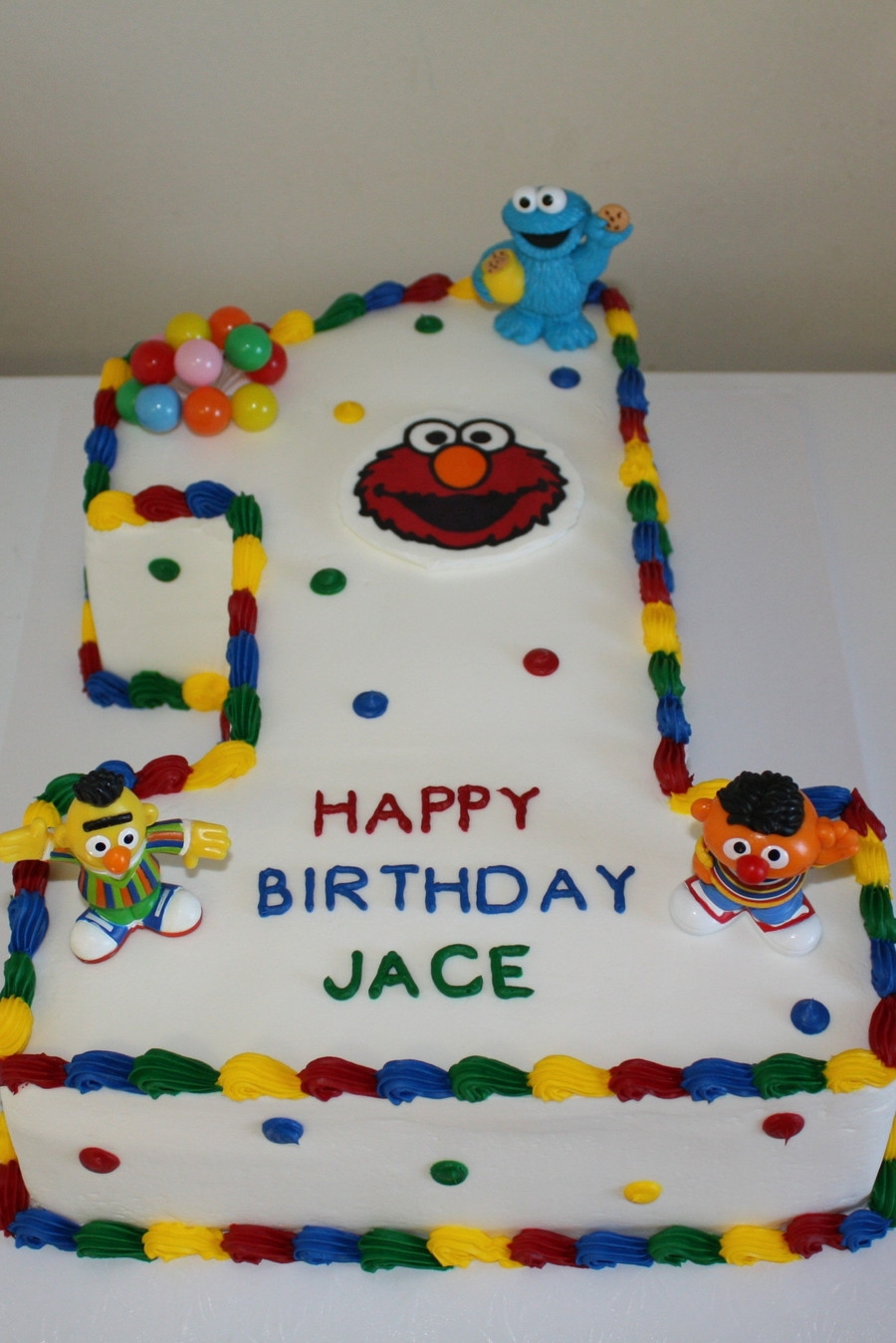 Sesame Street Birthday Cakes
 Sesame Street 1St Birthday Cake CakeCentral
