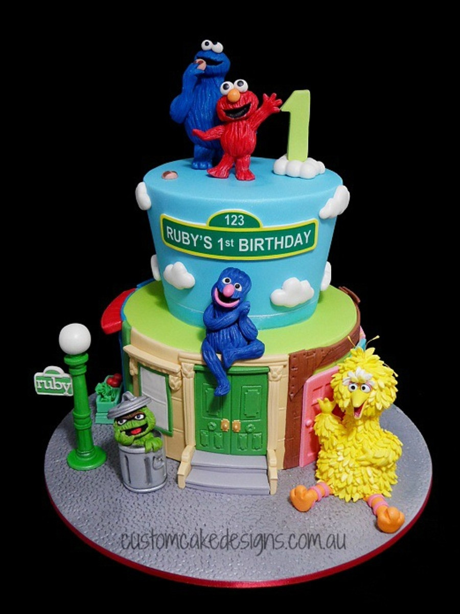 Sesame Street Birthday Cakes
 Sesame Street 1St Birthday Cake CakeCentral