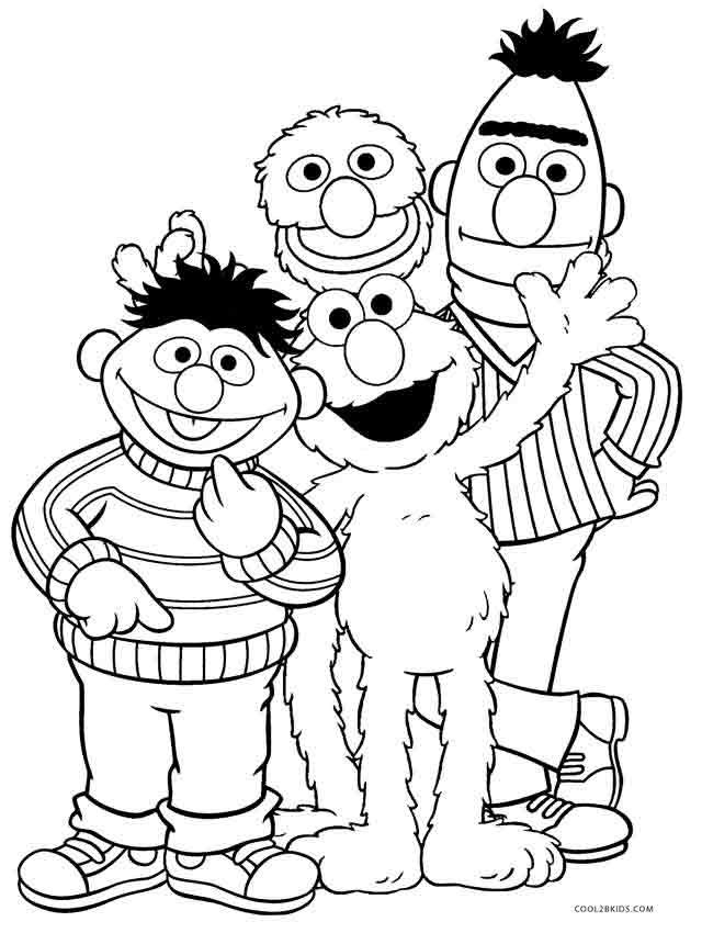 Sesame Street Printable Coloring Pages
 Printable Elmo Coloring Pages For Kids