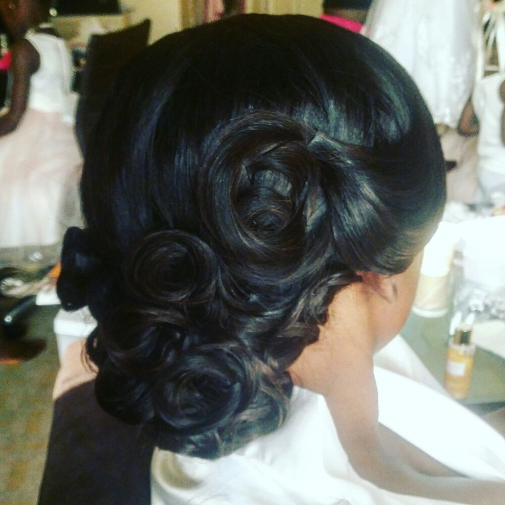Sew In Updo Hairstyles
 Updo full sew in weave wedding hair Yelp