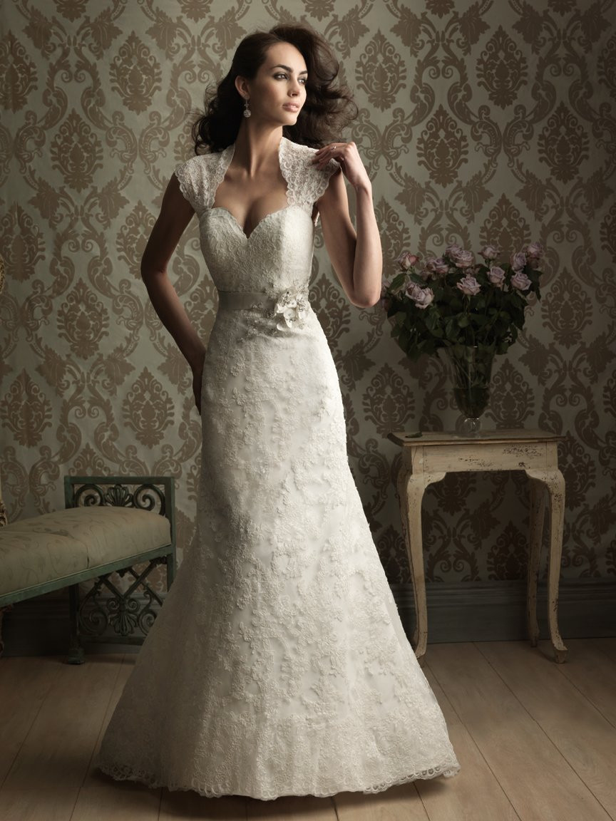 Sexy Lace Wedding Dresses
 y sweetheart beaded lace overlay wedding dress AWG0150