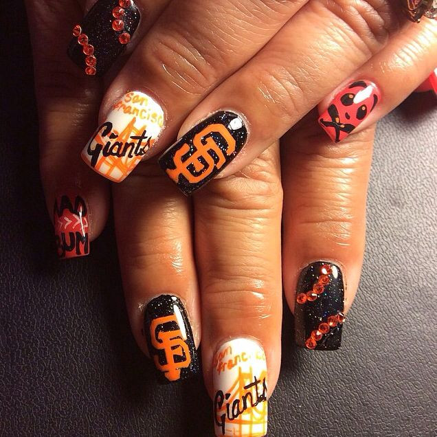 Sf Giants Nail Art
 34 best Giants Nails images on Pinterest