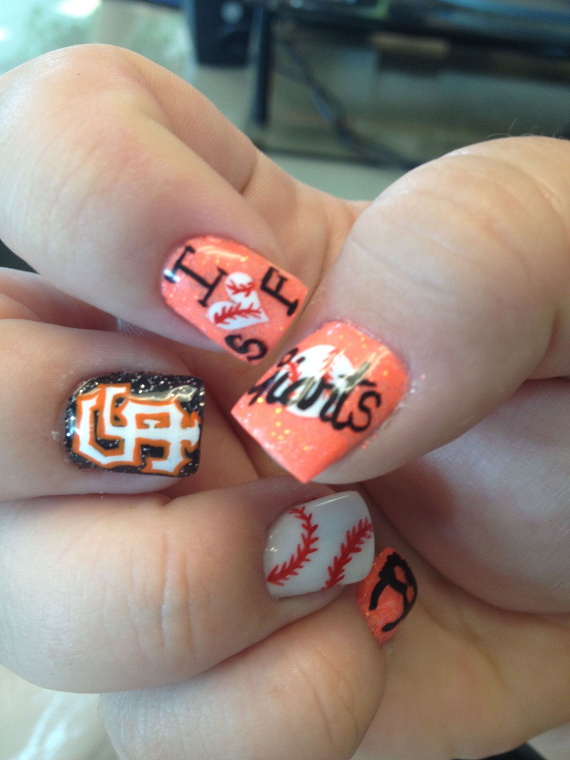 Sf Giants Nail Art
 SF Giants Nails by Jamie My Nails