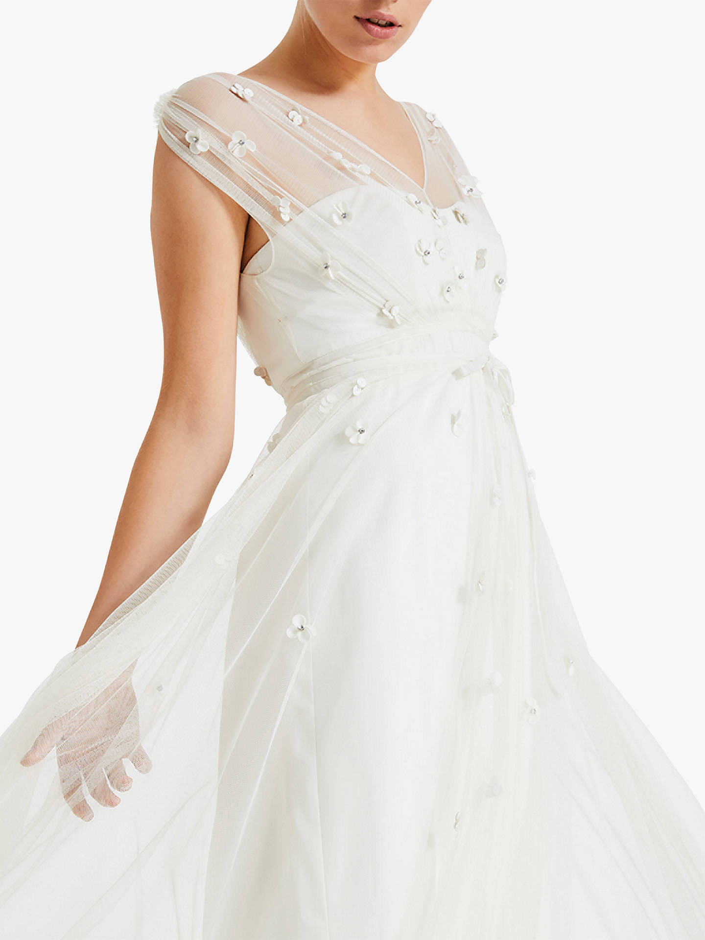 Sheer Wedding Dresses
 Phase Eight Yazmina Embroidered Sheer Bridal Dress Pale