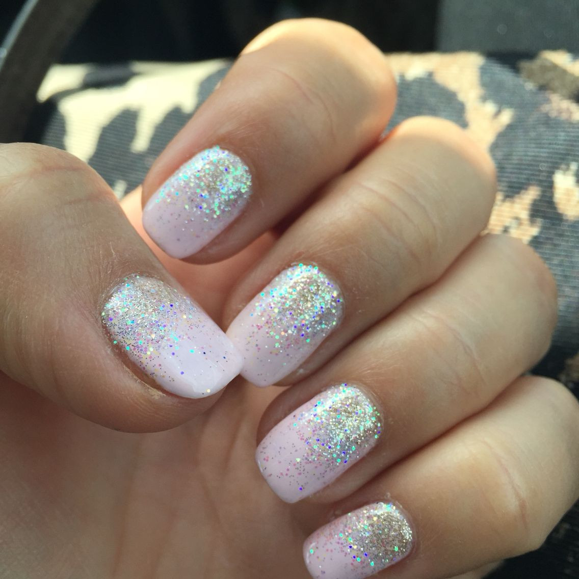 Shellac Glitter Nails
 Shellac winter glow with glitter ombré in 2019