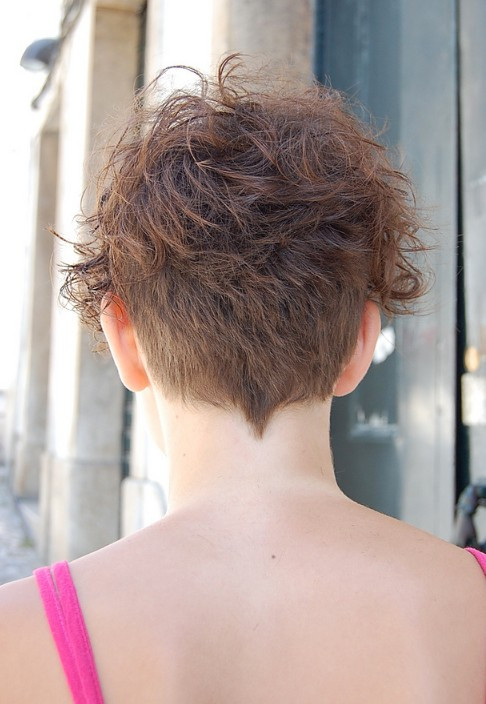 Short Hairstyles Back View
 Chic Multi Textured & Vivacious Curly Short Cut