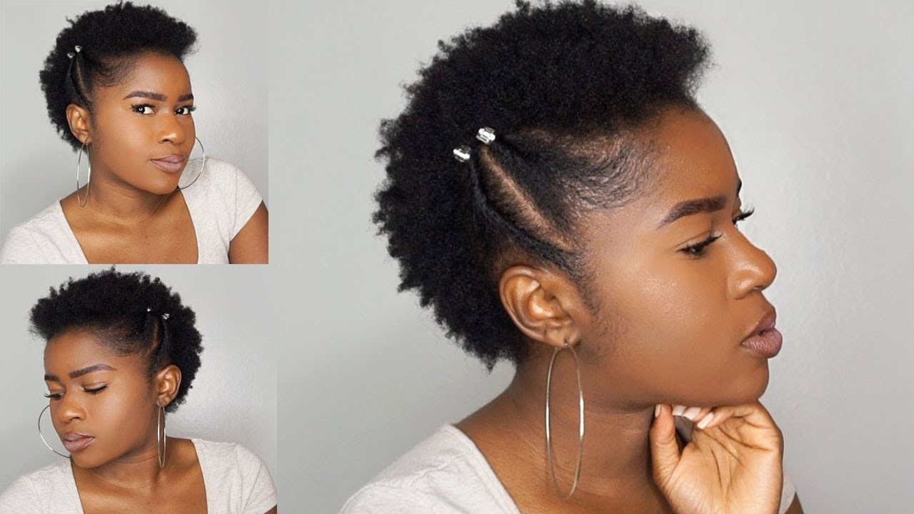 Short Natural Hairstyles 4C
 Quick & Simple Twisted Frohawk on Short TWA 4c Natural