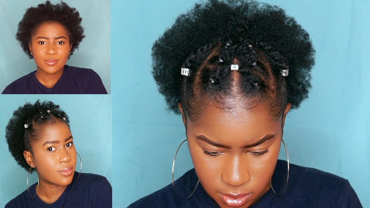 Short Natural Hairstyles 4C
 Trendy Two Strand Twist Style on Short 4c Natural Hair