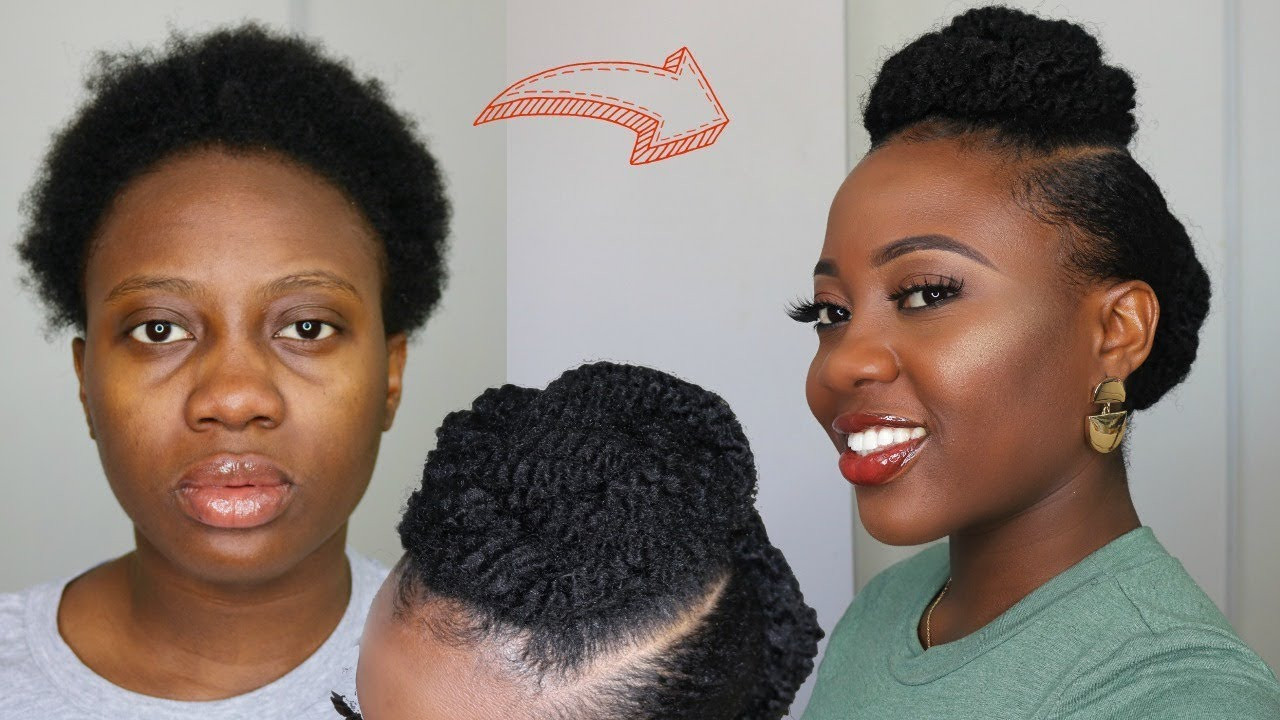Short Natural Hairstyles 4C
 SIMPLE Protective Style For Short 4C Natural Hair Tutorial