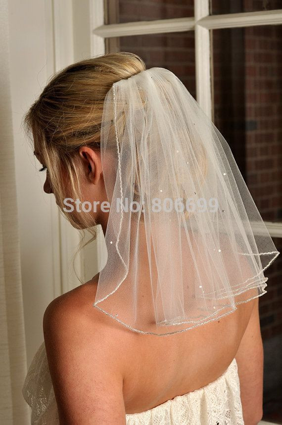 Short Wedding Veils
 Elegant Bridal Veils Short Wedding Veil White Ivory 1T