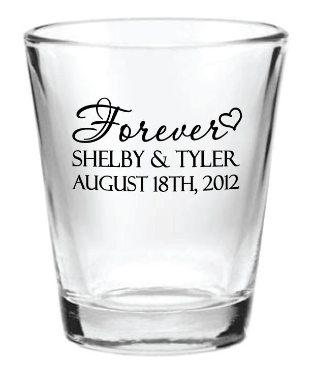 Shot Glass Wedding Favors
 120 Wedding Favor Personalized 1 5oz Shot Glasses by Factory21