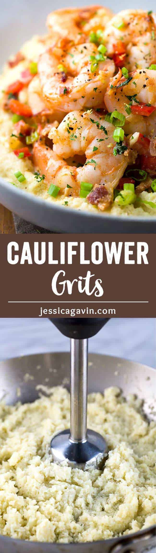 Shrimp And Cauliflower Grits
 Creamy Cauliflower Grits with Spicy Shrimp Recipe
