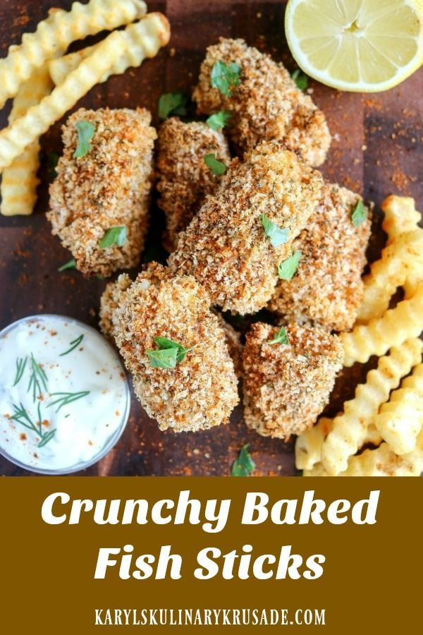 Side Dishes For Fish Sticks
 Crunchy Baked Fish Sticks Recipe