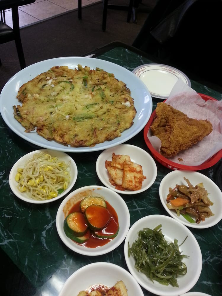 Side Dishes For Fried Chicken
 Seafood pancake fried chicken and side dishes Yelp