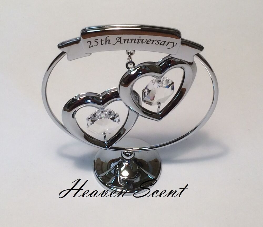 Silver Wedding Gifts
 25th Silver Wedding Anniversary Gift Ideas with Swarovski