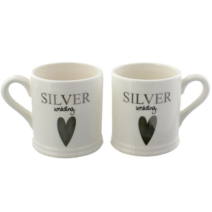Silver Wedding Gifts
 Silver Wedding Mug Gift Set