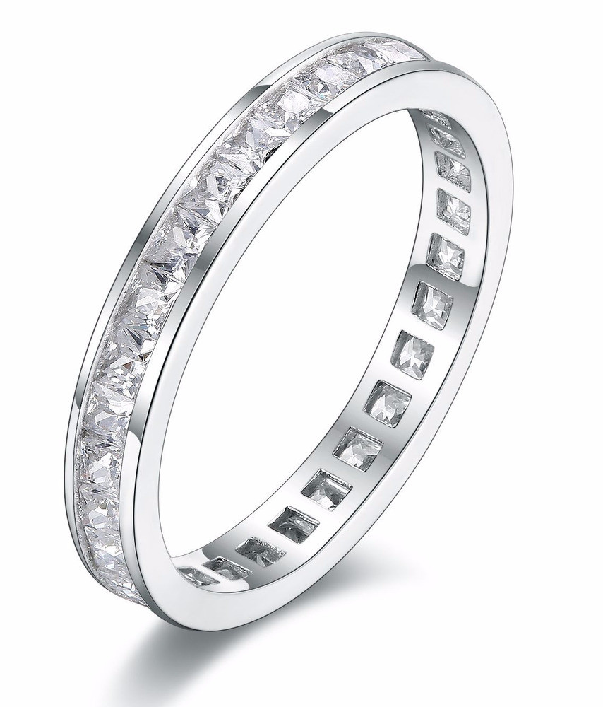 Silver Wedding Ring
 La s 925 Sterling Silver Luxury Engagement Wedding