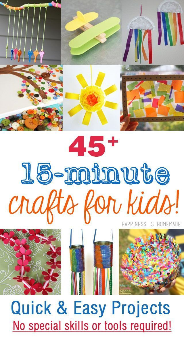 Simple Arts And Crafts For Toddlers
 45 Quick & Easy Kids Crafts that ANYONE Can Make