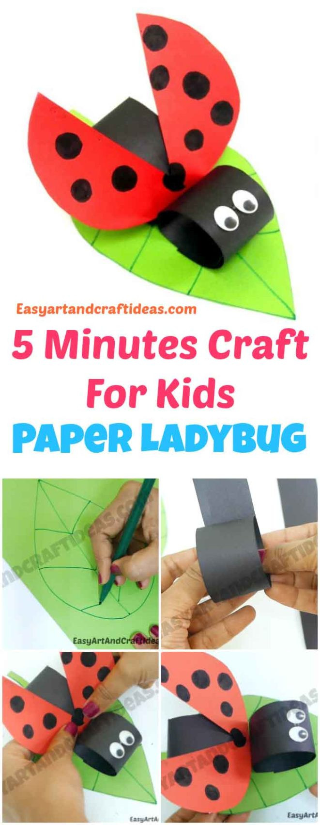 Simple Arts And Crafts For Toddlers
 DIY Paper LadyBug Easy Art And Craft Ideas For Kids