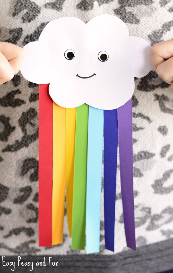 Simple Arts And Crafts For Toddlers
 Cute Paper Rainbow Kid Craft
