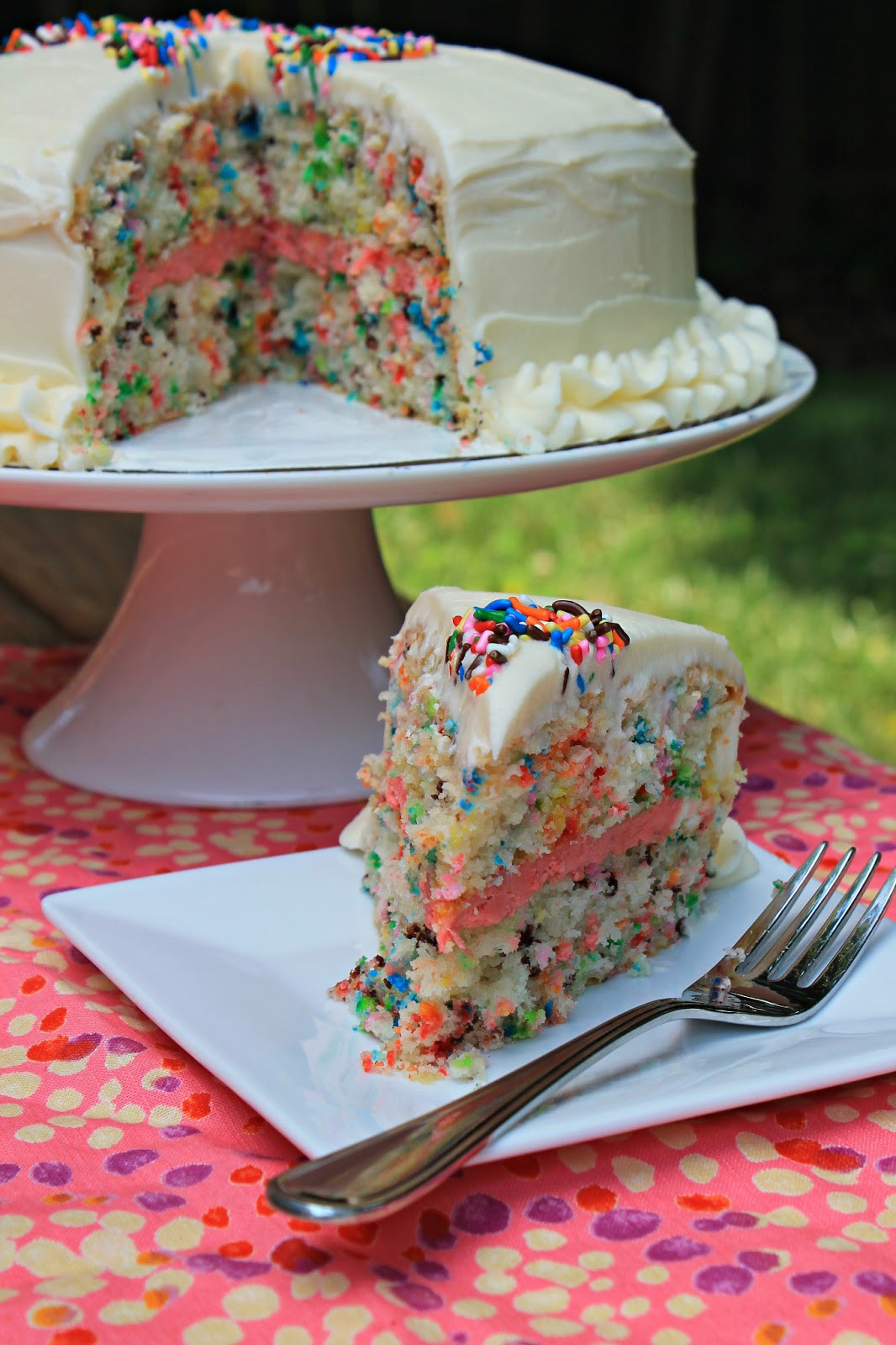 Simple Birthday Cakes
 Easy Funfetti Layered Birthday Cake Carolina Charm