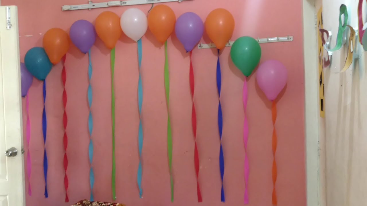 Simple Birthday Decorations
 Easy way to decorate room