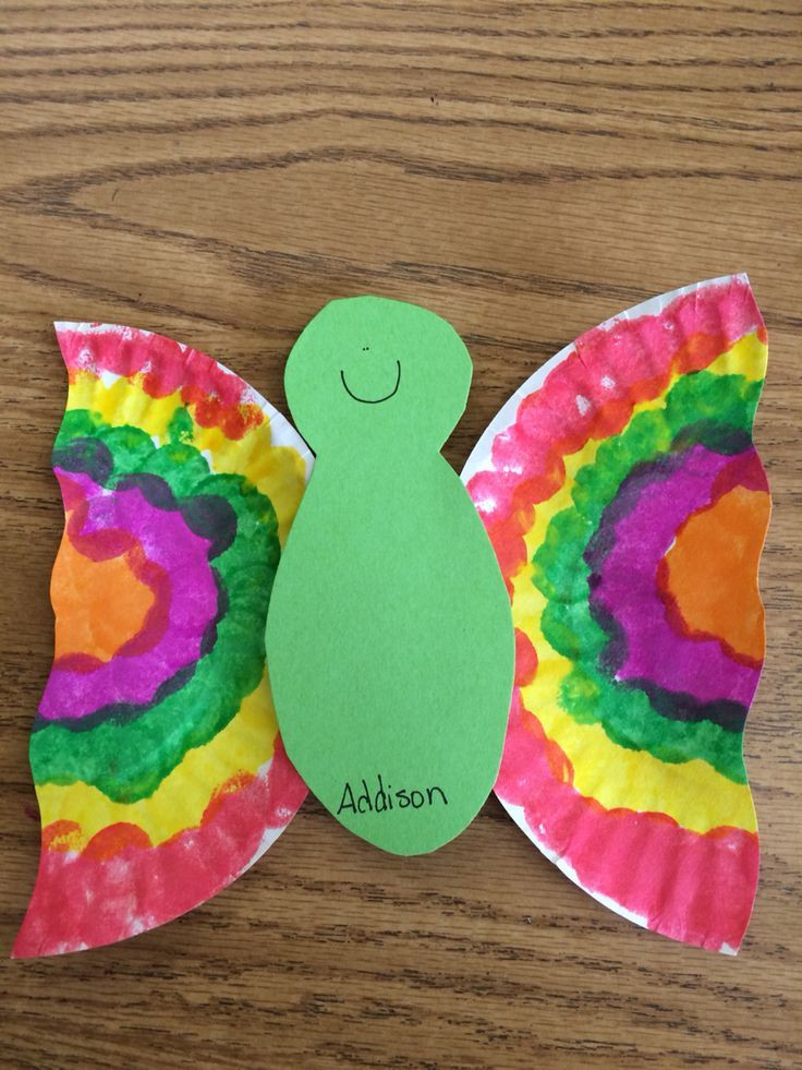 Simple Crafts For Preschool
 Easy paper plate butterflies