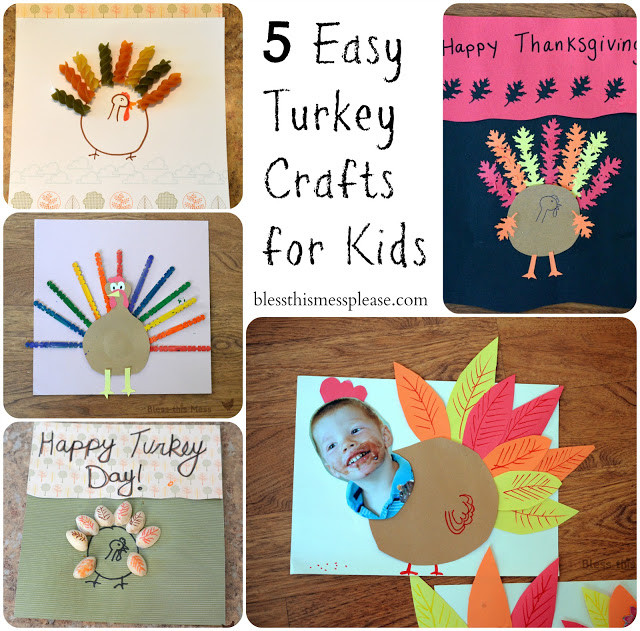 Simple Crafts For Preschool
 5 Easy Turkey Crafts for Kids Bless This Mess