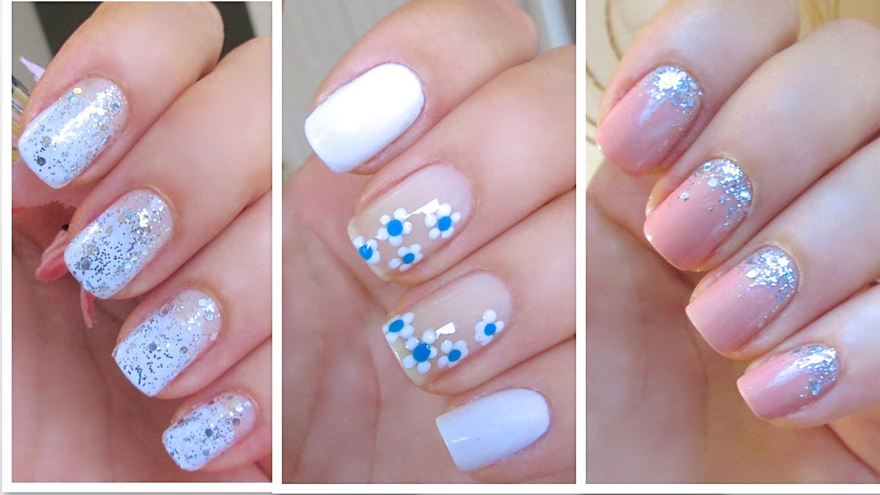 Simple Nail Styles
 3 Cute and Easy Nail Art Designs for New Years