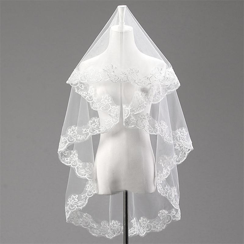 Simple Veils For Wedding
 Aliexpress Buy 2016 Elegant Short Bridal Veils 1