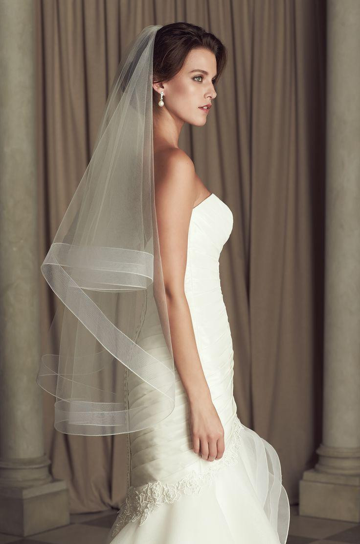 Simple Veils For Wedding
 Simple Elegant Cheap Ivory White Tulle Wedding Bridal