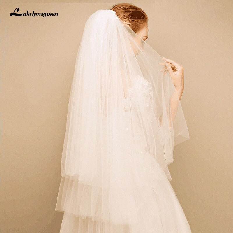 Simple Veils For Wedding
 Simple Short Tulle Wedding Veils Cheap White Ivory Bridal