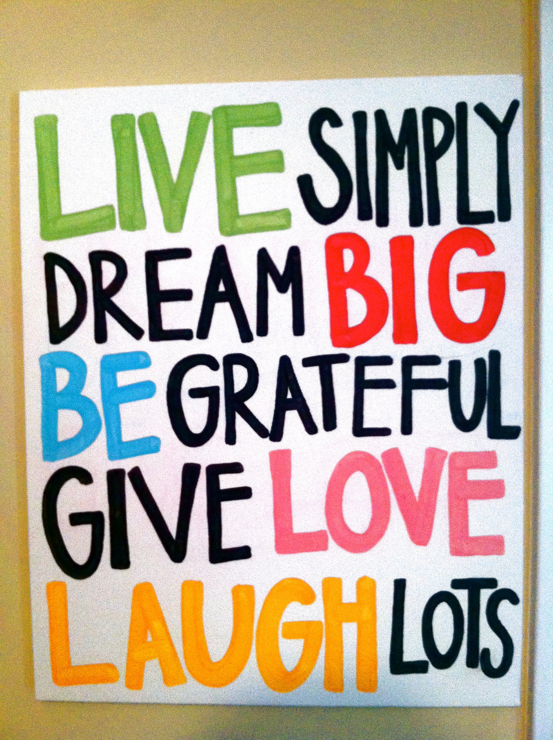 Simply Positive Quotes
 Live Simply Quote Canvas by littlestrokes on Etsy