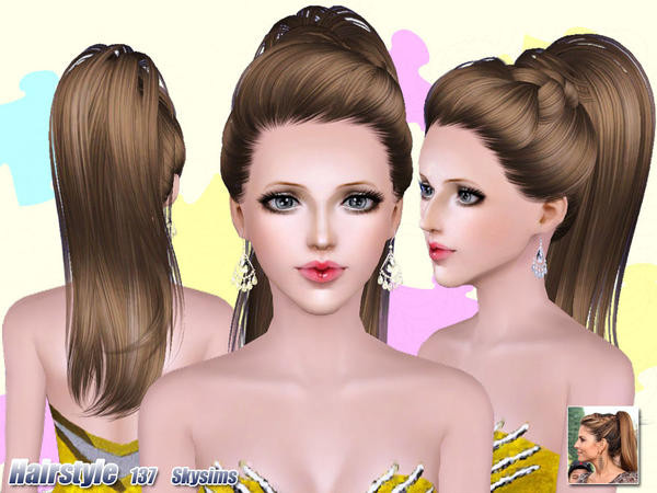 Sims 3 Female Hairstyles
 The Sims 3 Top ponytail hairstyle 137 by Skysims