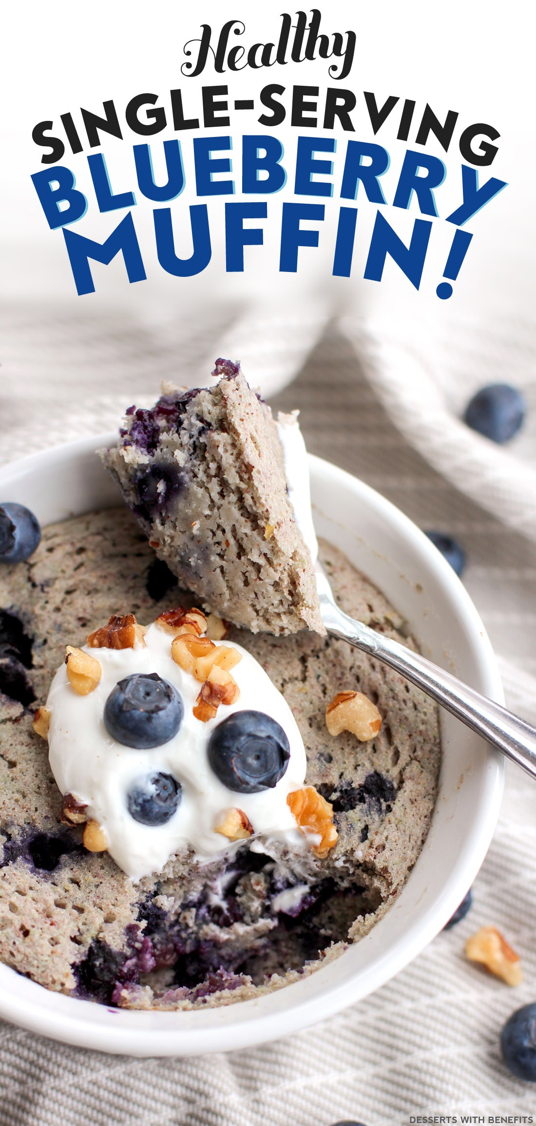 Single Serving Microwave Desserts
 Healthy Single Serving Blueberry Microwave Muffin