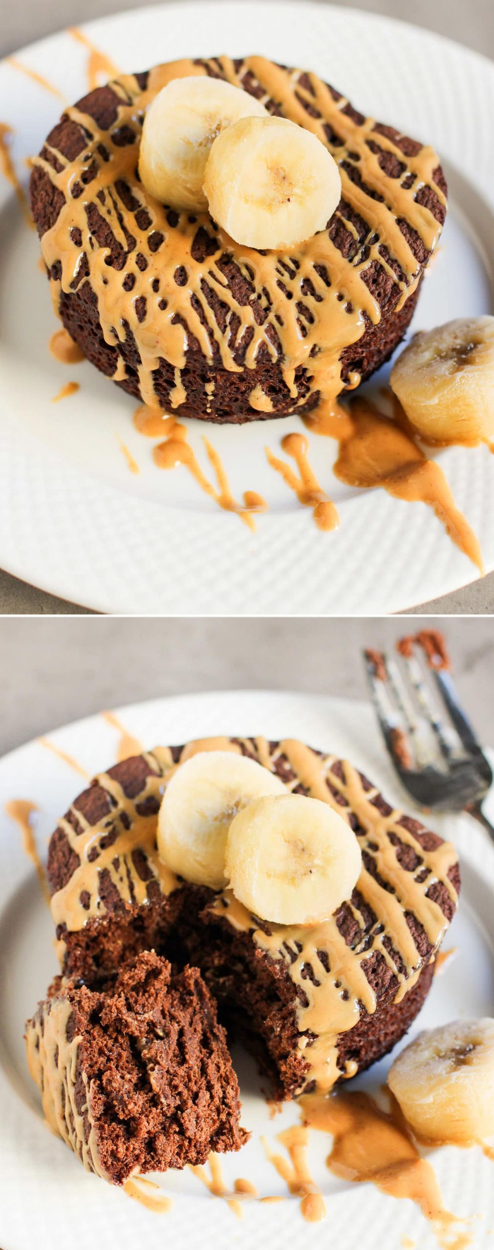 Single Serving Microwave Desserts
 5 minute Single Serving Chocolate Peanut Butter Banana