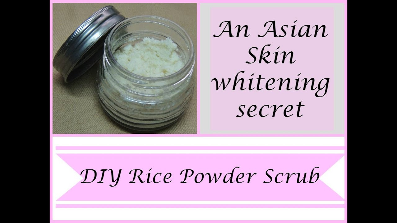 Skin Brightening Mask DIY
 DIY Rice powder scrub An Asian Skin whitening secret I