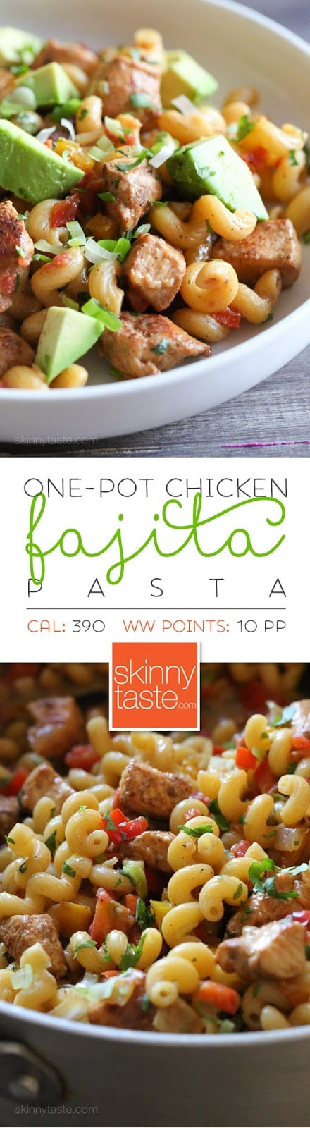 Skinnytaste One Pot Spaghetti
 e Pot Chicken Fajita Pasta
