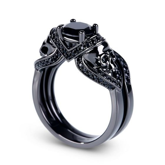 Skull Wedding Rings
 Skull Wedding Rings Gothic Wedding Rings