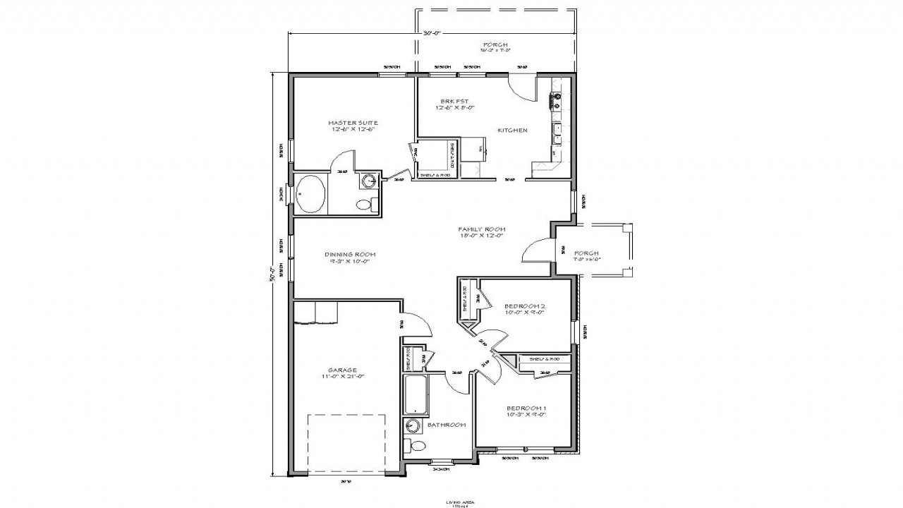 Small 2 Bedroom House Plans
 Small House Floor Plan Small Two Bedroom House Plans
