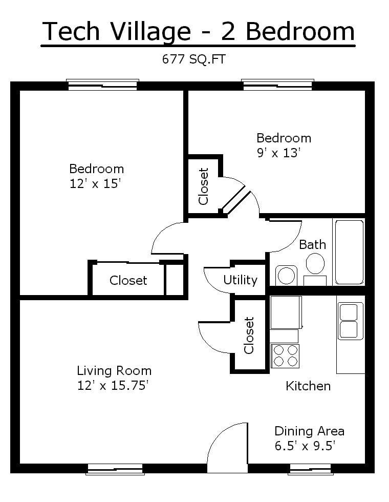 Small 2 Bedroom House Plans
 tiny house single floor plans 2 bedrooms
